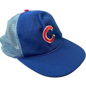 Vintage 80s Chicago Cubs SnapBack Trucker Hat